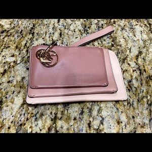 New w/o tags Michael Kors Tri-Color Leather Wristlet Pouch Trio